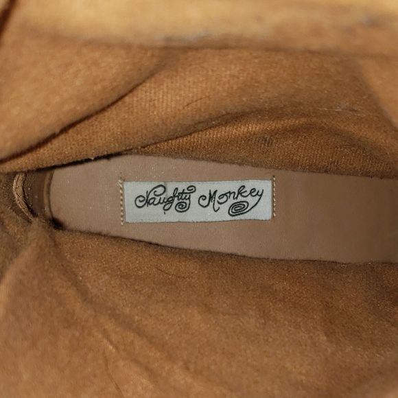 Flying Monkey Slouchy Cowboy Boots Womens 10 Tan/Brown Heeled Booties  Mid-Calf - Picture 6 of 8